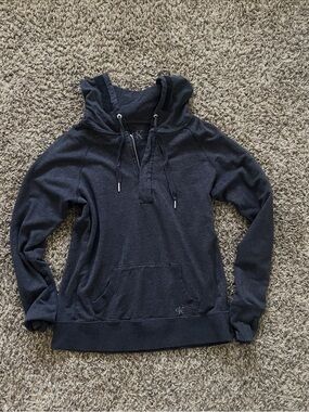 Calvin Klein Dark Navy Hooded Pullover Sweatshirt